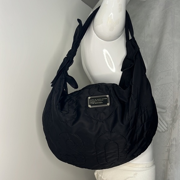Marc by Marc Jacobs Logo Quilted Nylon Hobo Shoulder Bag - Picture 1 of 13